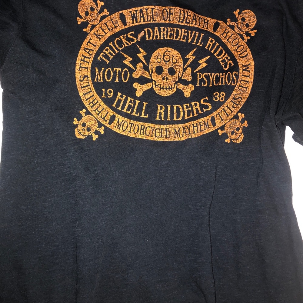 VTG Johnson Motors Daredevil Riders Skull T shirt